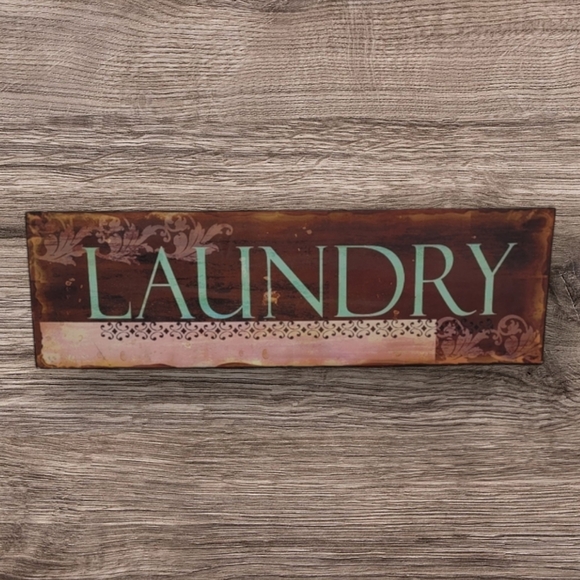 NWT LAUNDRY METAL SIGN - Picture 1 of 2